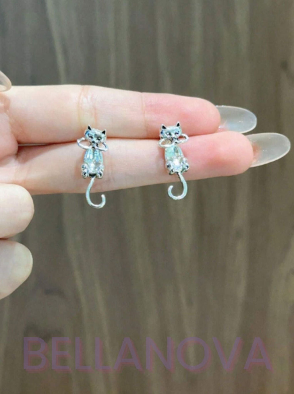 18k Gold-Plated 2-in-1 Cat Earrings + FREE UK Delivery