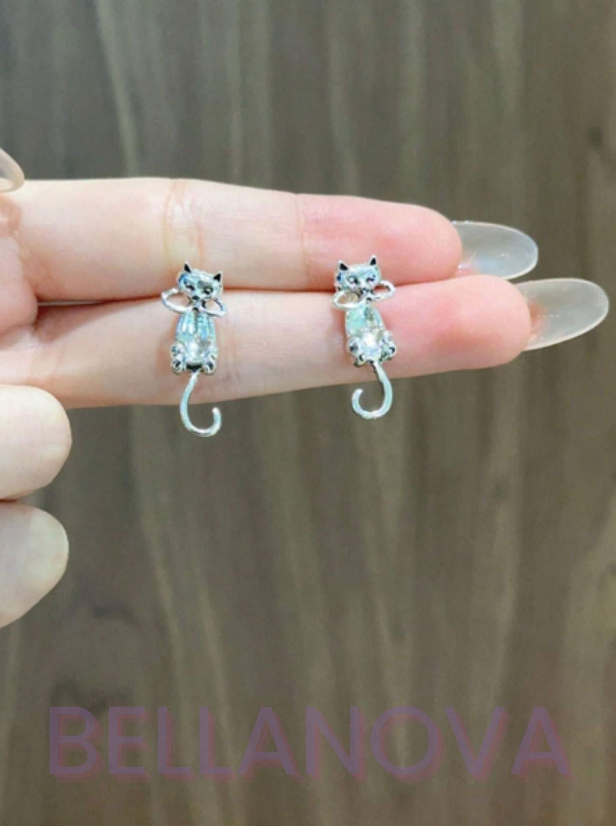 18k Gold-Plated 2-in-1 Cat Earrings + FREE UK Delivery
