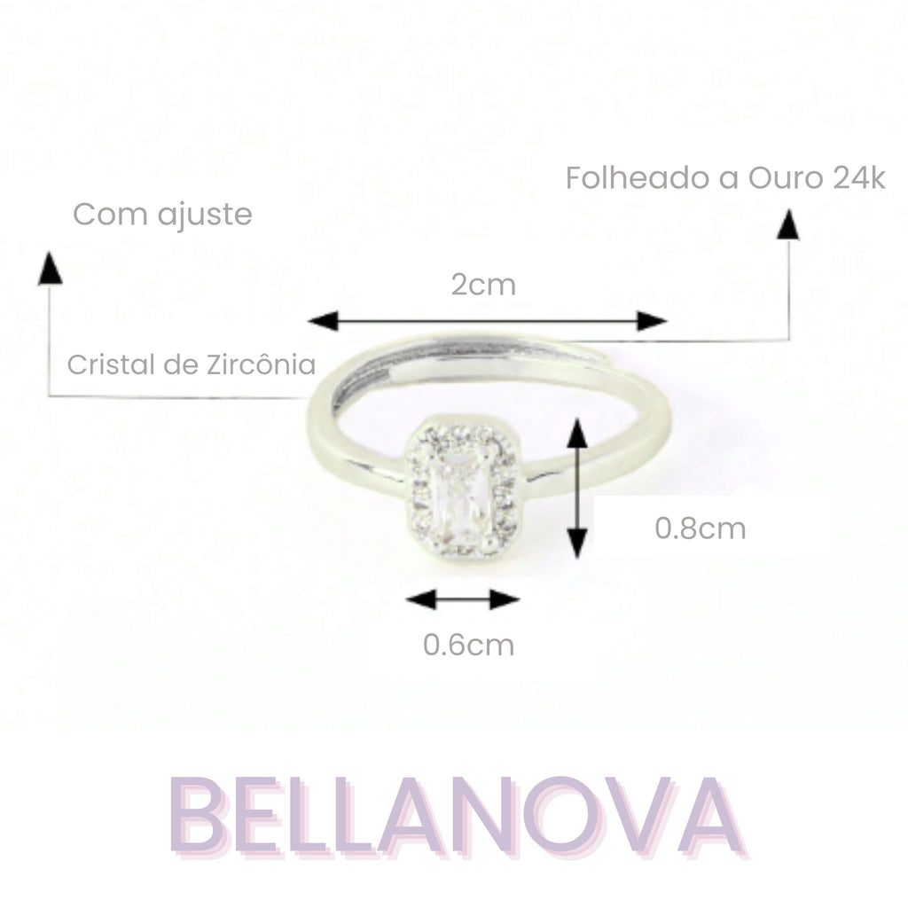 Adjustable Princess Swarovski™ Ring – 18k Gold-Plated + FREE UK Delivery
