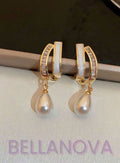 Beatrice 18k Gold-Plated Mother-of-Pearl Earrings + FREE UK Delivery