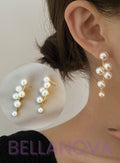 18k Gold-Plated Floating Pearl Earrings + FREE UK Delivery