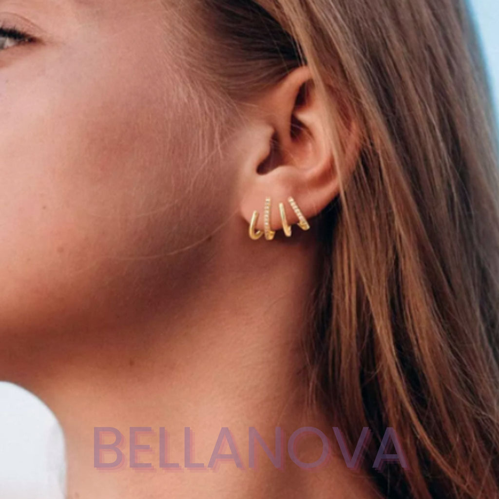 18k Gold-Plated Four-Point™ Earrings + FREE UK Delivery