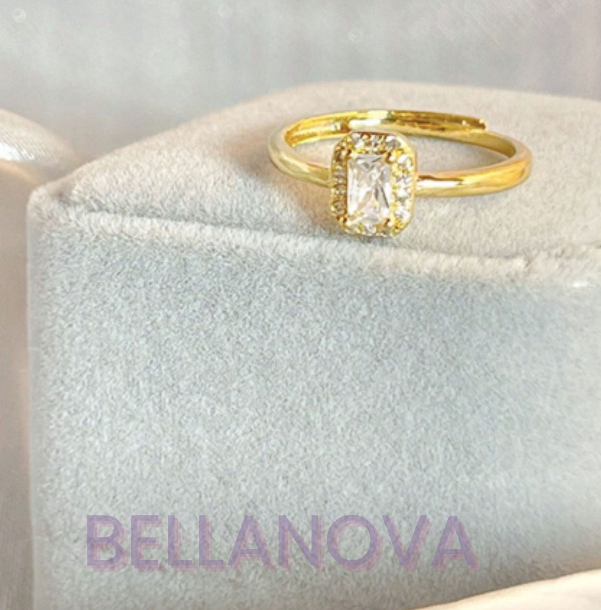 Adjustable Princess Swarovski™ Ring – 18k Gold-Plated + FREE UK Delivery