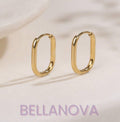 18k Gold-Plated Oval Earrings + FREE UK Delivery