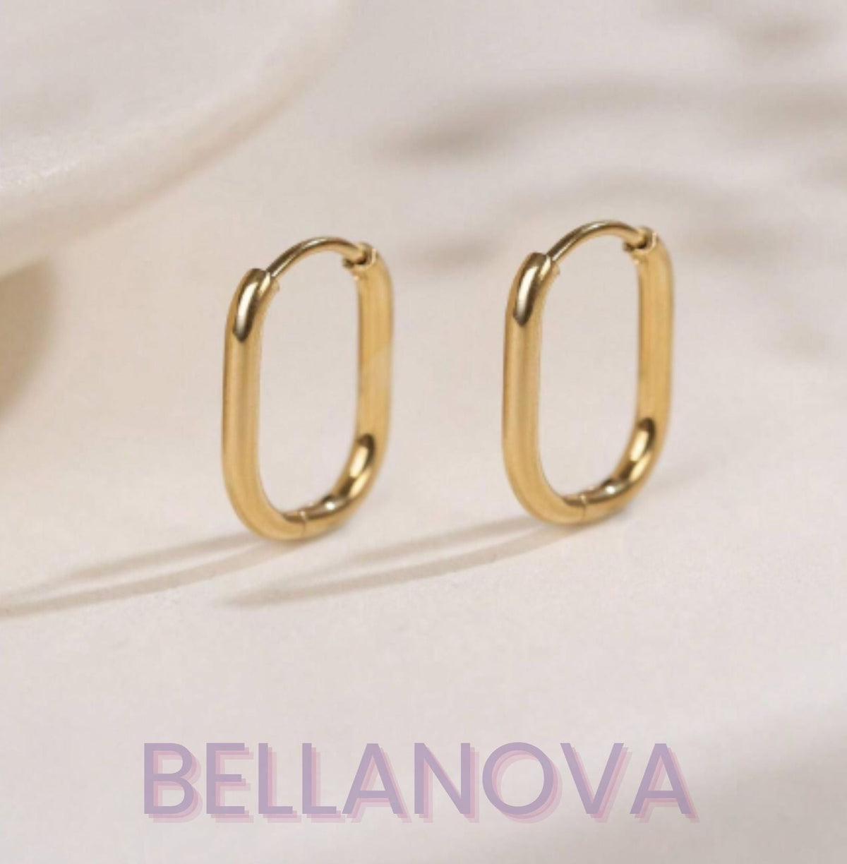 18k Gold-Plated Oval Earrings + FREE UK Delivery