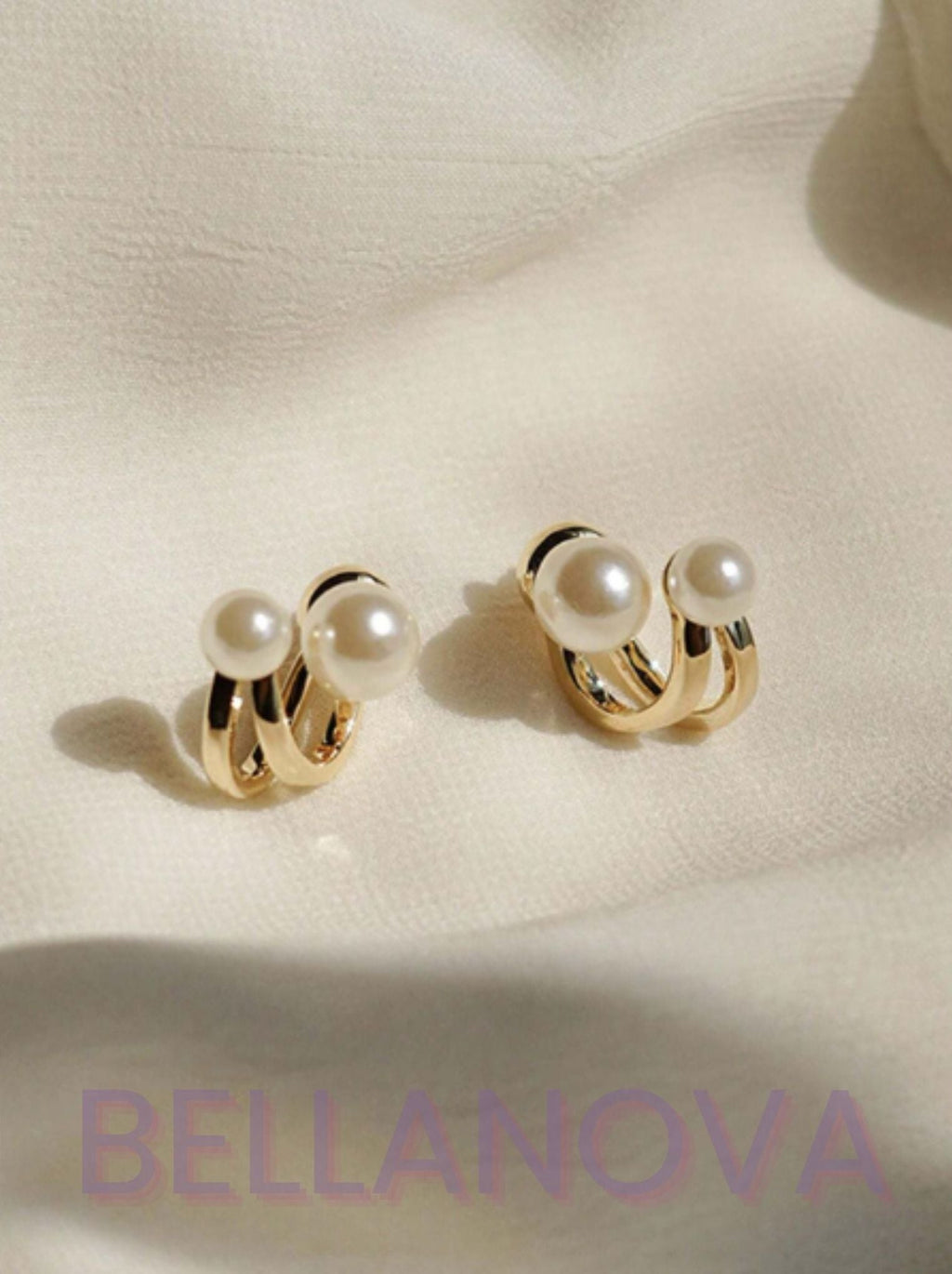 18k Gold-Plated 2-in-1 Pearl Earrings + FREE UK Delivery