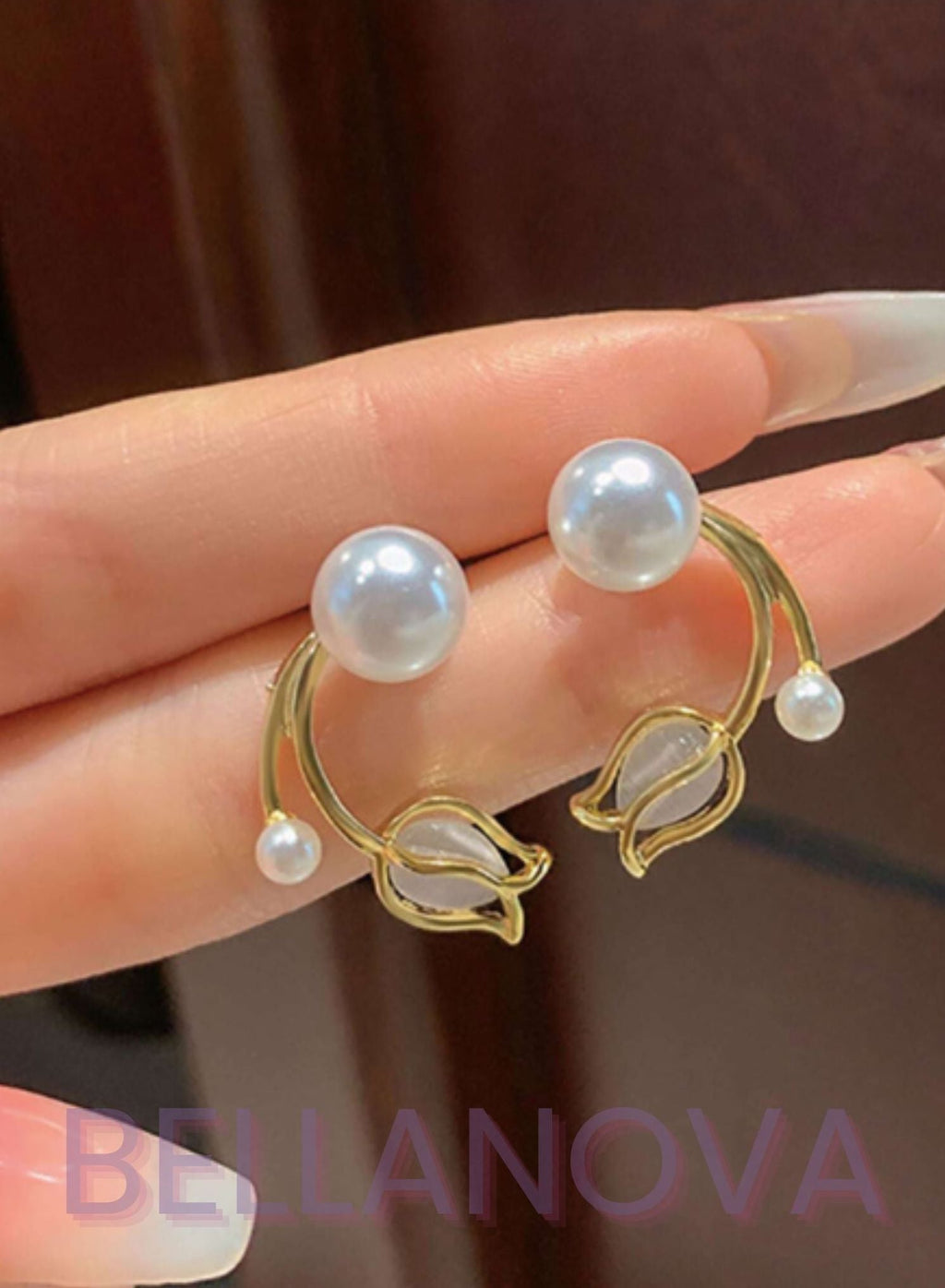 18k Gold-Plated 2-in-1 Rose Earrings + FREE UK Delivery