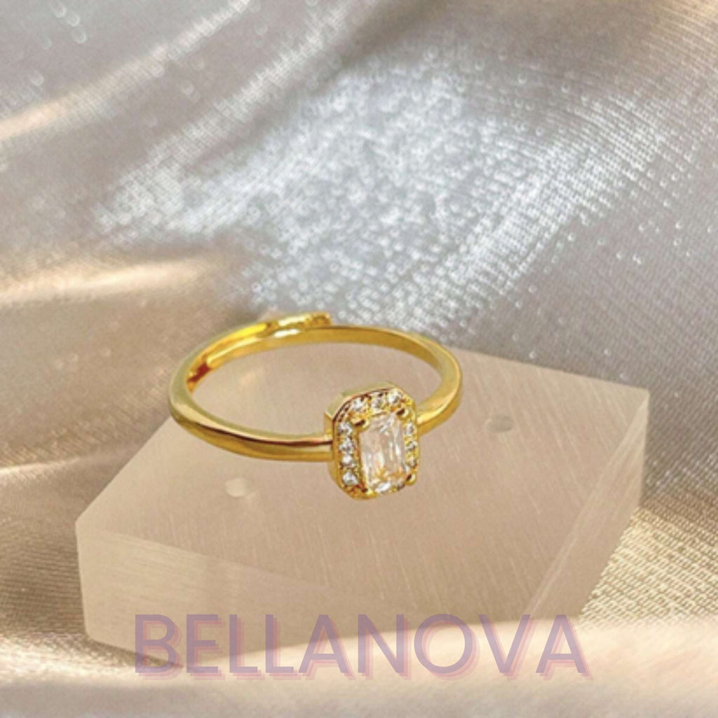 Adjustable Princess Swarovski™ Ring – 18k Gold-Plated + FREE UK Delivery