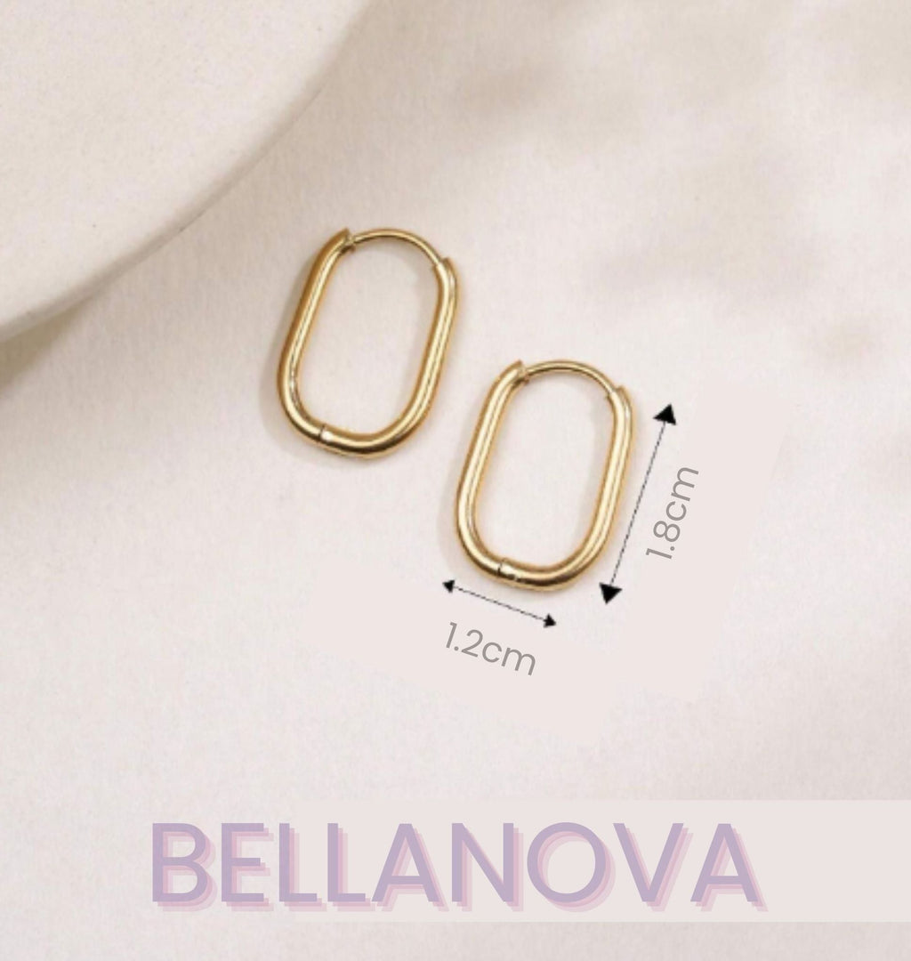 18k Gold-Plated Oval Earrings + FREE UK Delivery