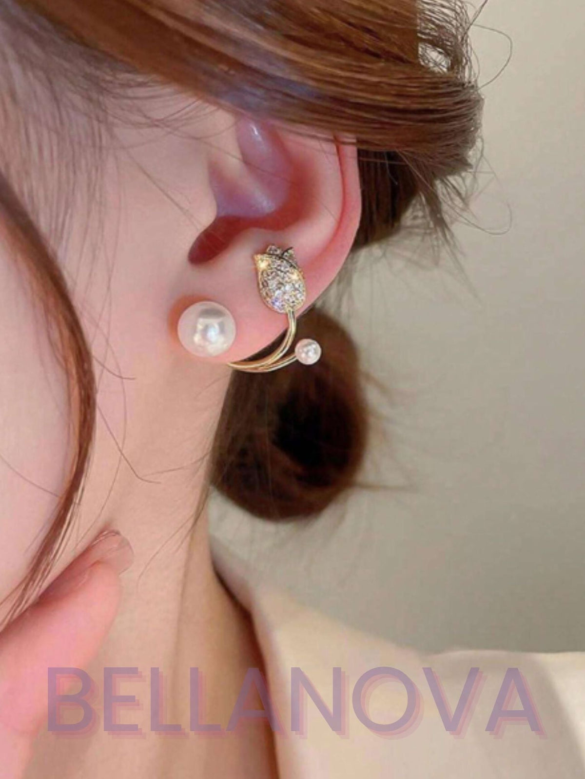 18k Gold-Plated 2-in-1 Rose Earrings + FREE UK Delivery