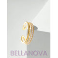 Adjustable Swarovski™ Ring – 18k Gold-Plated + FREE UK Delivery