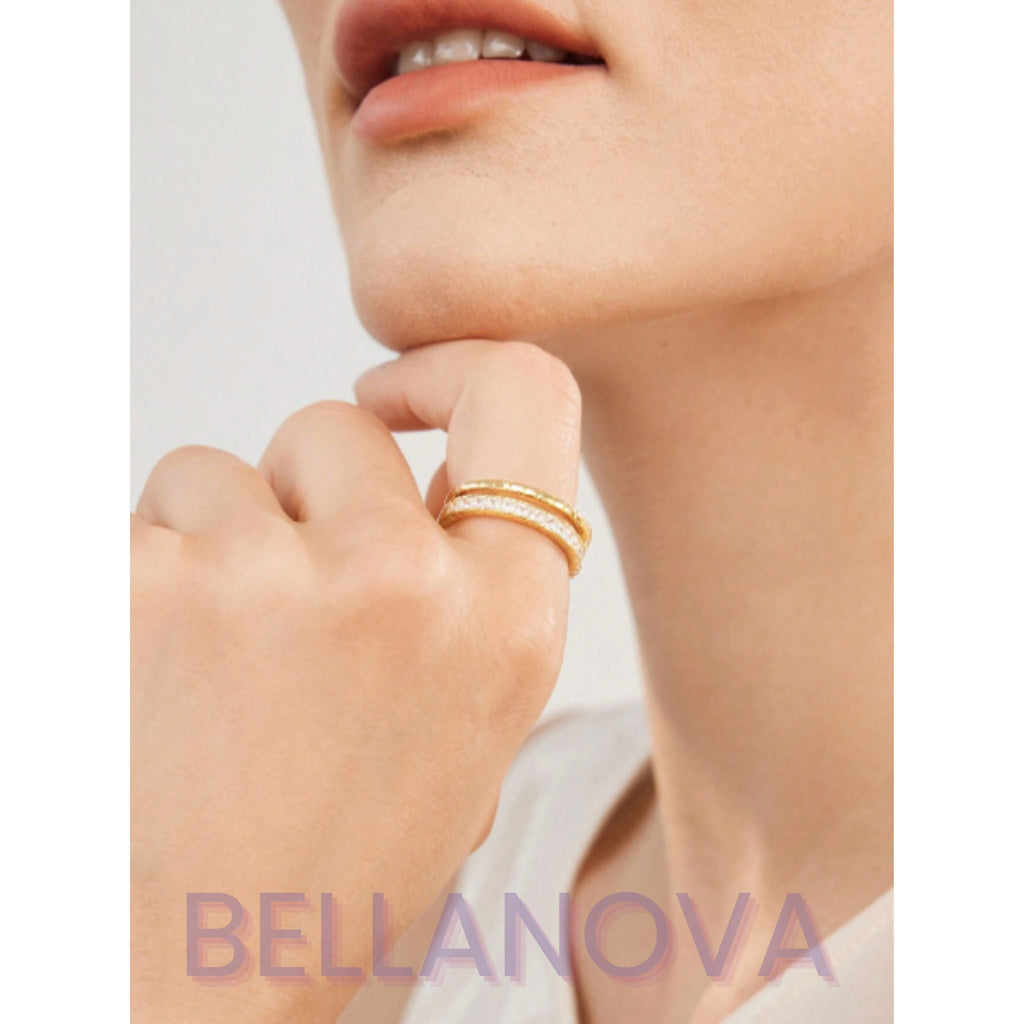 Adjustable Swarovski™ Ring – 18k Gold-Plated + FREE UK Delivery
