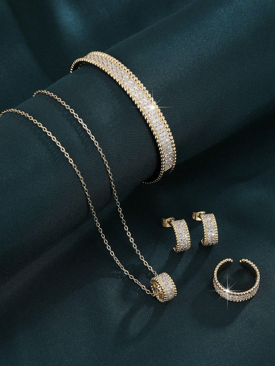 [NEW] Lumière™ 4-Piece Jewellery Set – 18k Gold-Plated + FREE UK Delivery