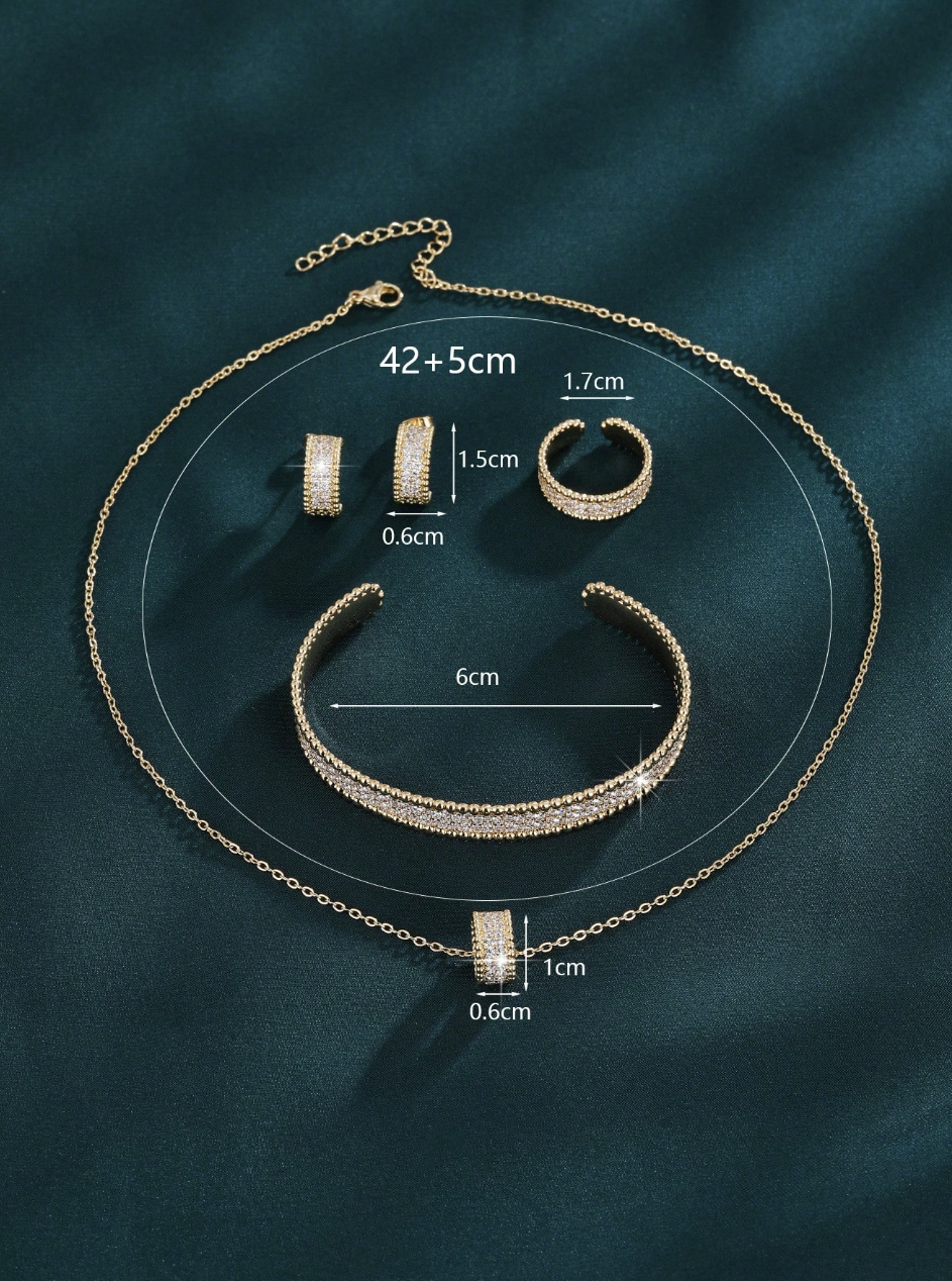 [NEW] Lumière™ 4-Piece Jewellery Set – 18k Gold-Plated + FREE UK Delivery