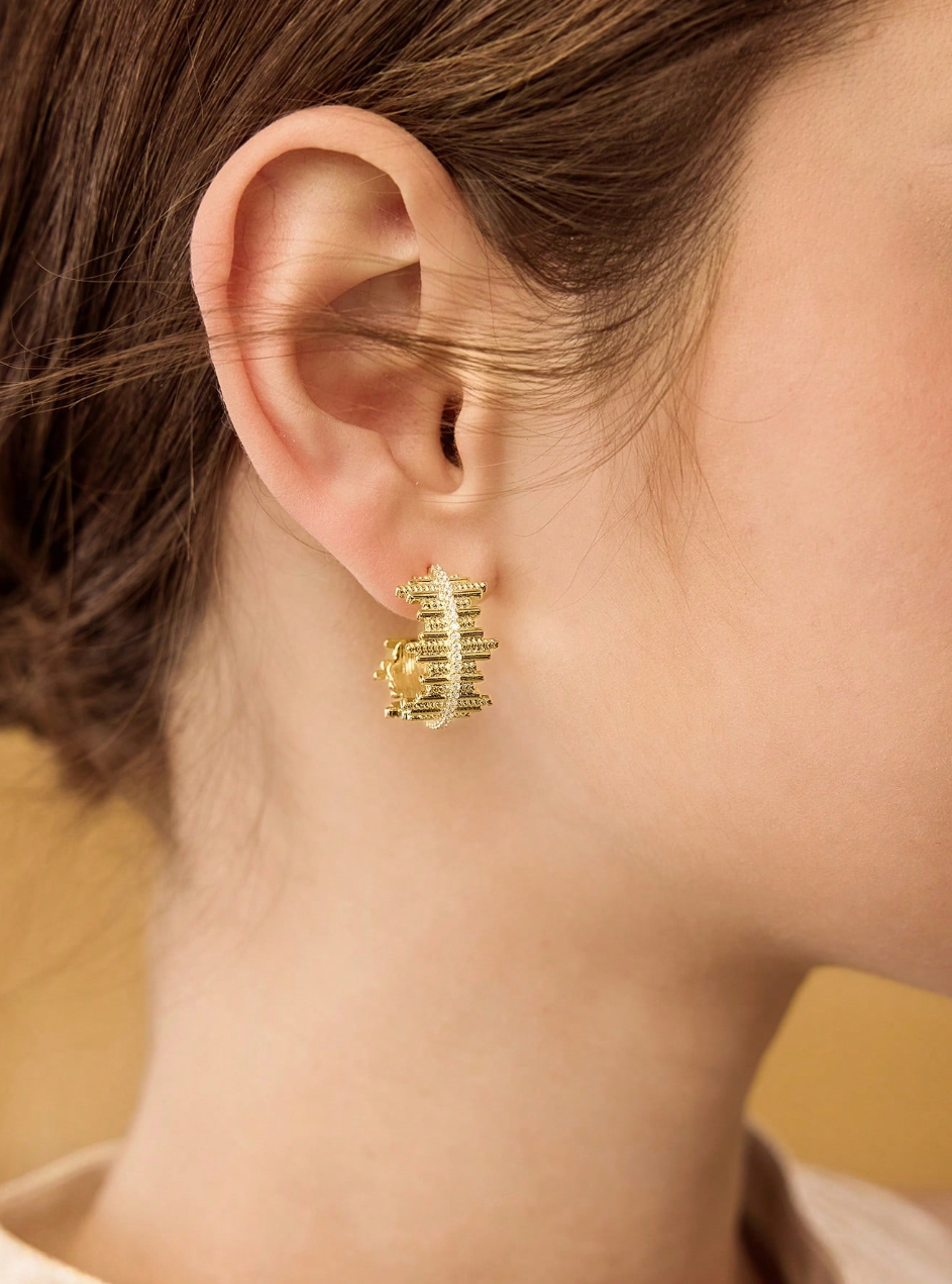 [NEW] Aurora Swarovski™ Earrings – Cubic Zirconia – 18k Gold-Plated + FREE UK Delivery