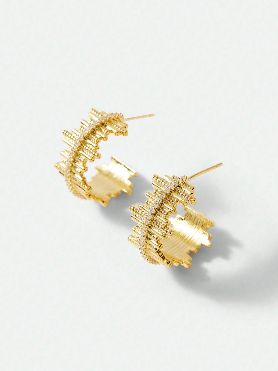 [NEW] Aurora Swarovski™ Earrings – Cubic Zirconia – 18k Gold-Plated + FREE UK Delivery