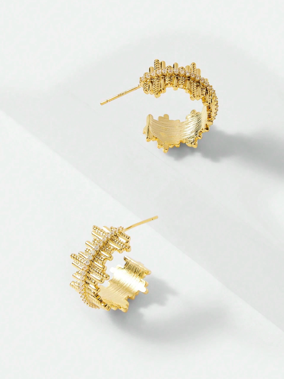 [NEW] Aurora Swarovski™ Earrings – Cubic Zirconia – 18k Gold-Plated + FREE UK Delivery