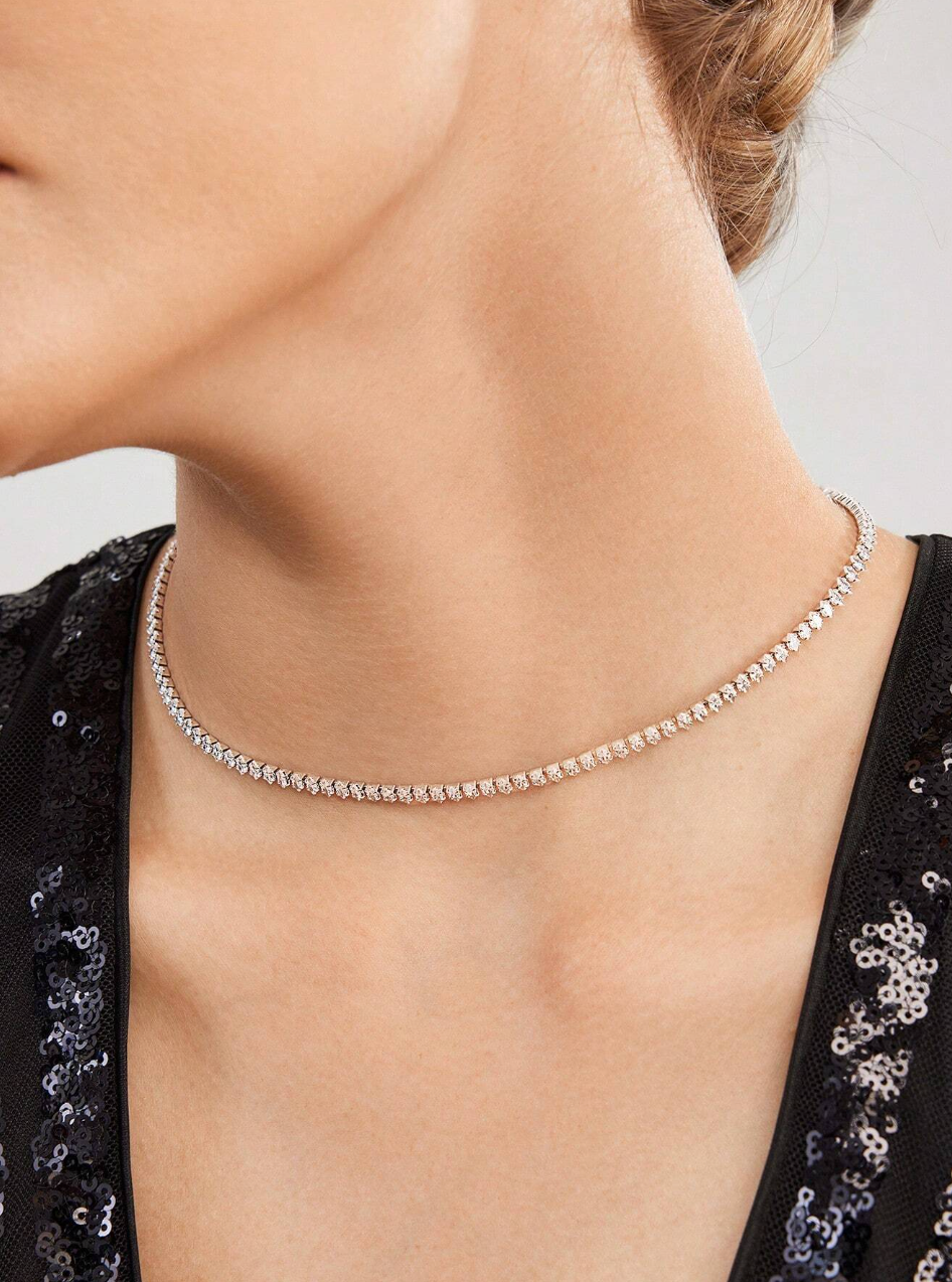 [NEW] Bridge Swarovski™ Necklace – Cubic Zirconia – 18k Gold-Plated + FREE UK Delivery