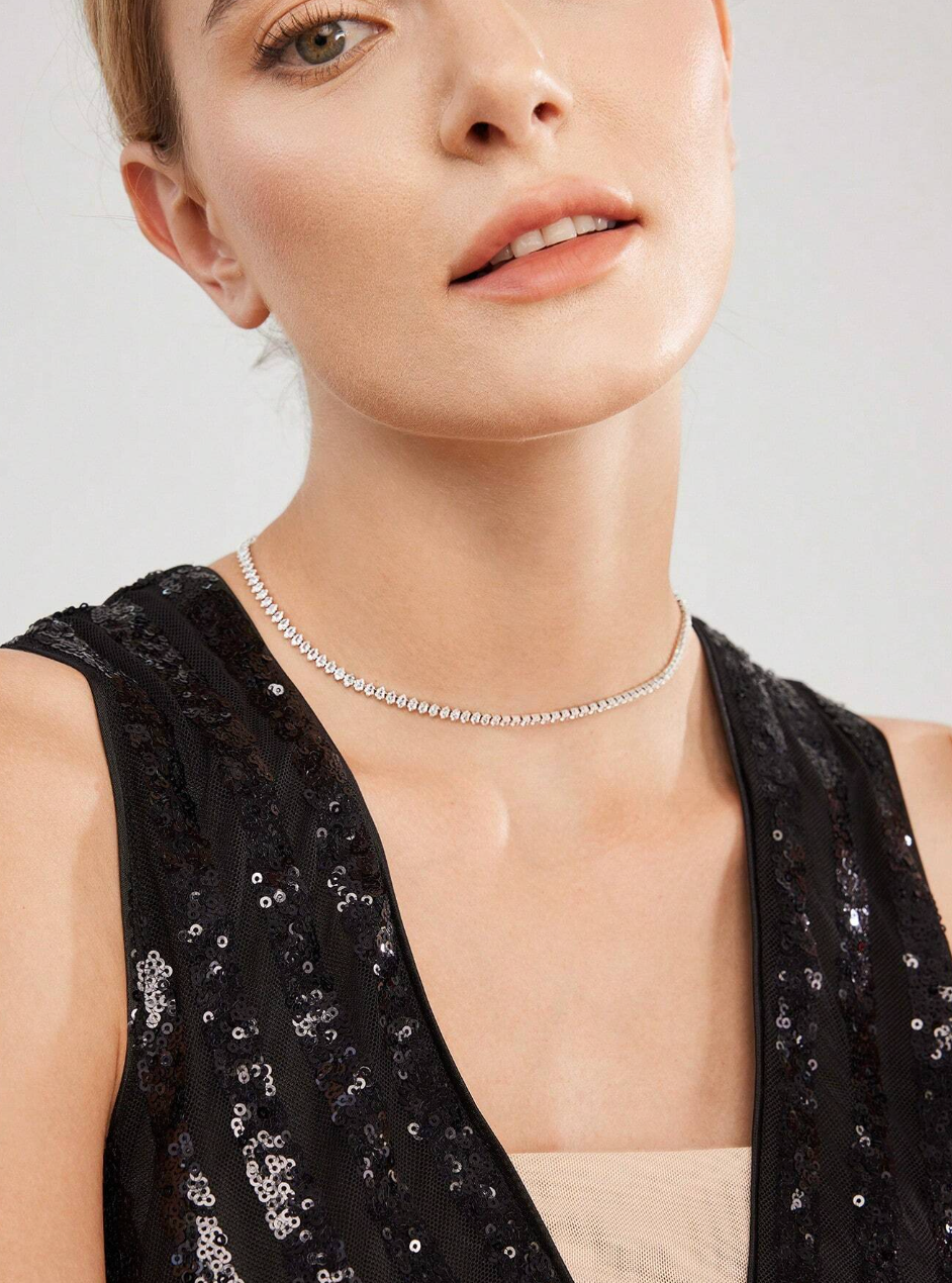 [NEW] Bridge Swarovski™ Necklace – Cubic Zirconia – 18k Gold-Plated + FREE UK Delivery