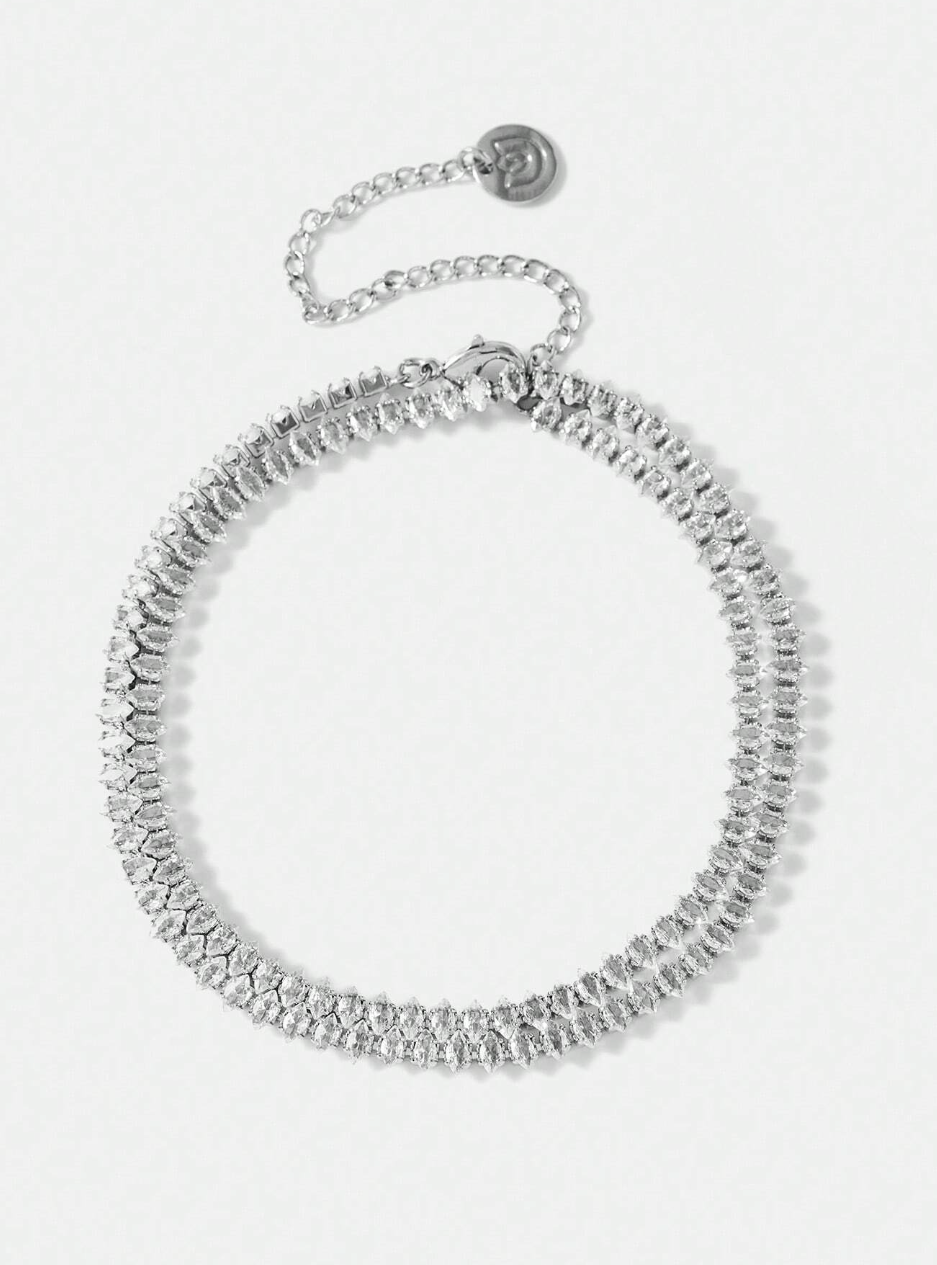 [NEW] Bridge Swarovski™ Necklace – Cubic Zirconia – 18k Gold-Plated + FREE UK Delivery