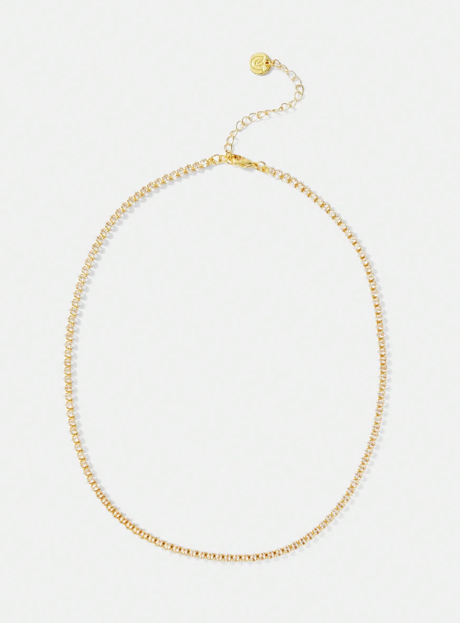 [NEW] Bridge Swarovski™ Necklace – Cubic Zirconia – 18k Gold-Plated + FREE UK Delivery