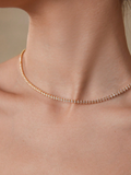 [NEW] Bridge Swarovski™ Necklace – Cubic Zirconia – 18k Gold-Plated + FREE UK Delivery