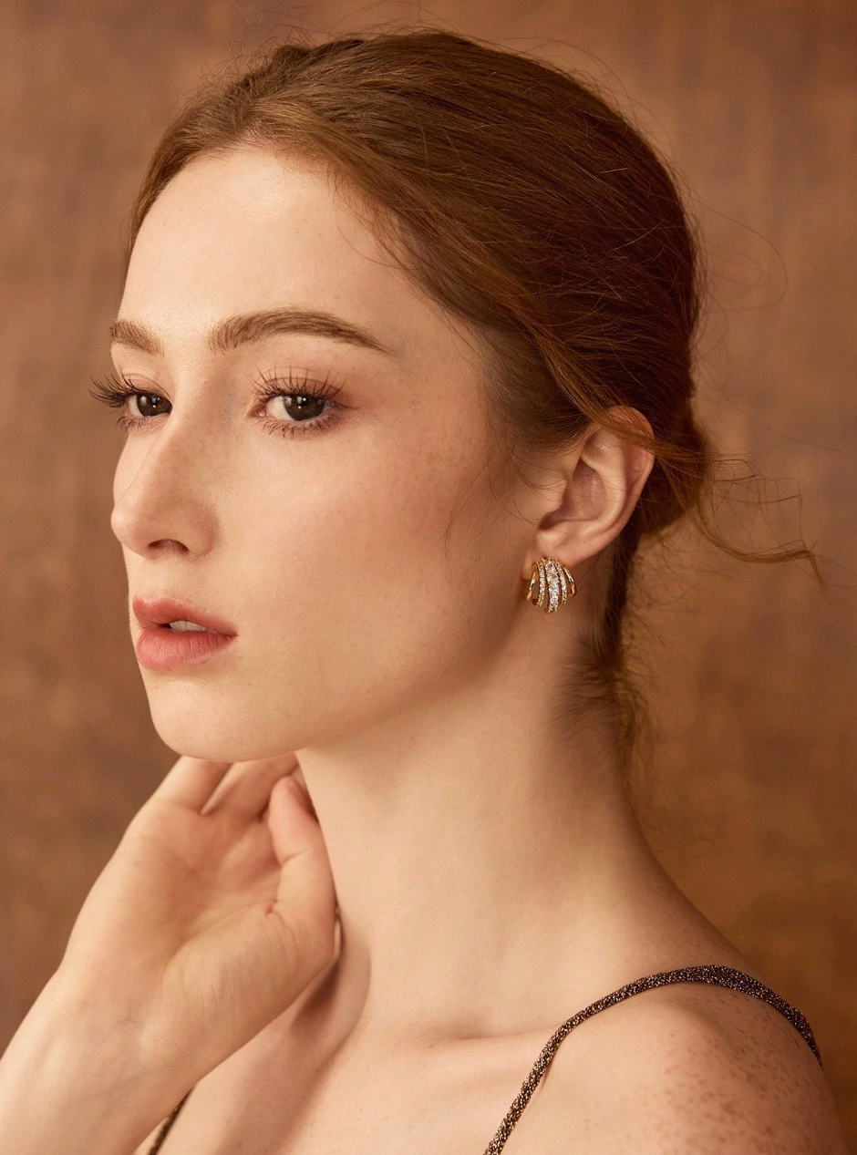 [NEW] Liz Swarovski™ Earrings – 18k Gold-Plated + FREE UK Delivery