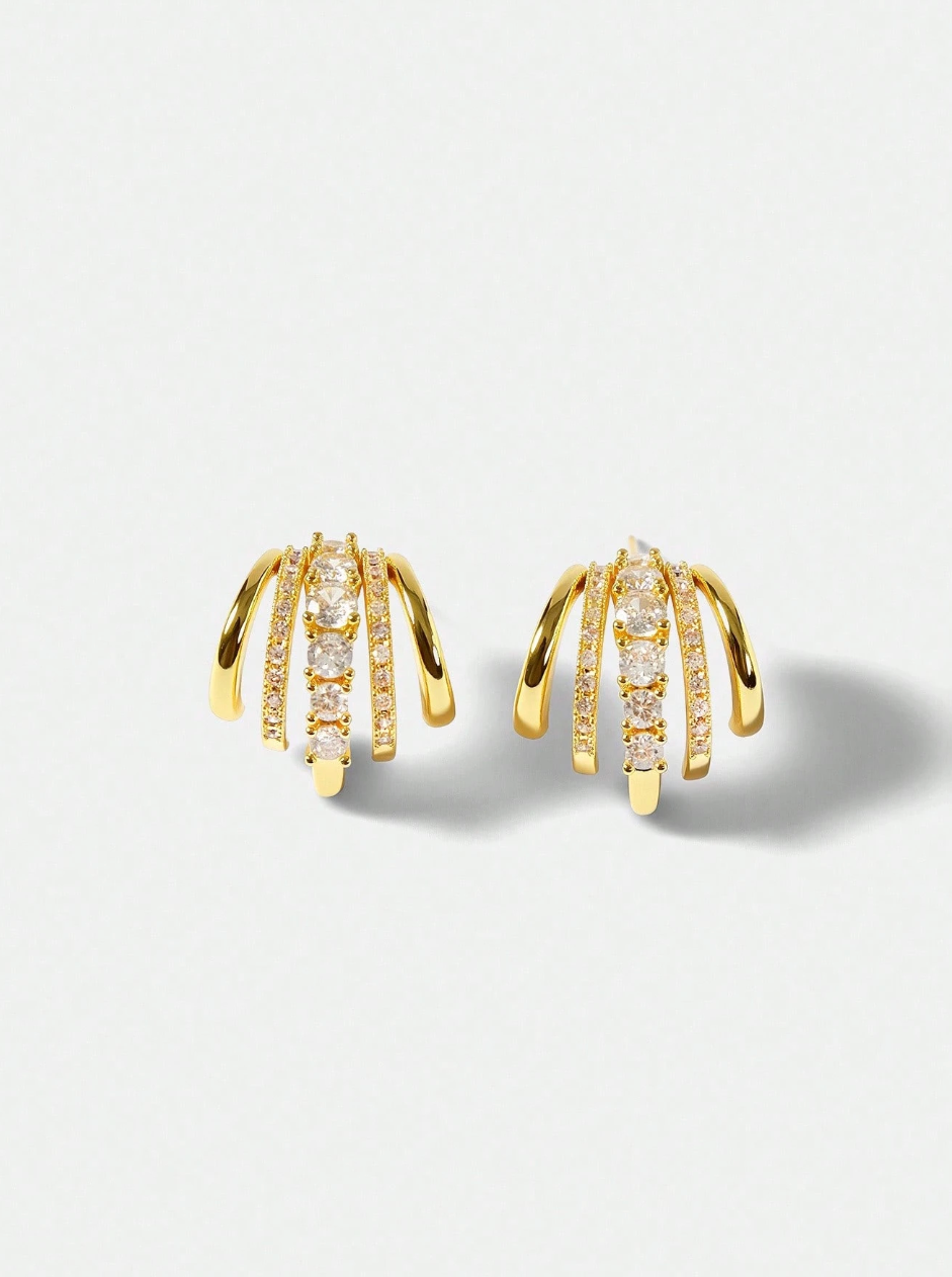 [NEW] Liz Swarovski™ Earrings – 18k Gold-Plated + FREE UK Delivery