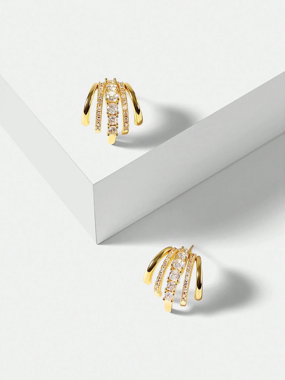 [NEW] Liz Swarovski™ Earrings – 18k Gold-Plated + FREE UK Delivery