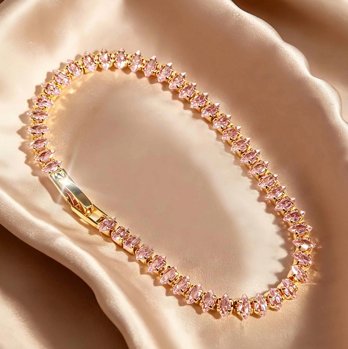 [NEW] Milano Swarovski™ Bangle – Cubic Zirconia – 18k Gold-Plated + FREE UK Delivery