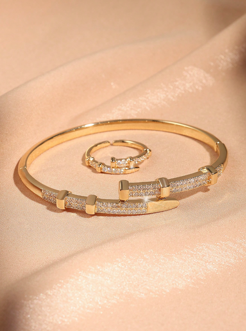 [NEW] Portofino Swarovski™ 2-Piece Jewellery Set – 18k Gold-Plated + FREE UK Delivery