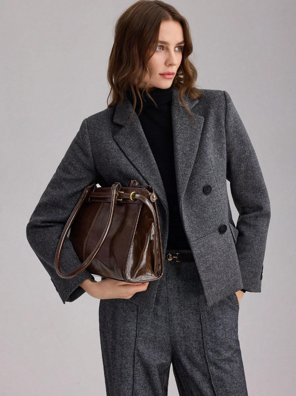 [NEW] Francesca Crocodile-Embossed Leather Handbag – Limited Edition