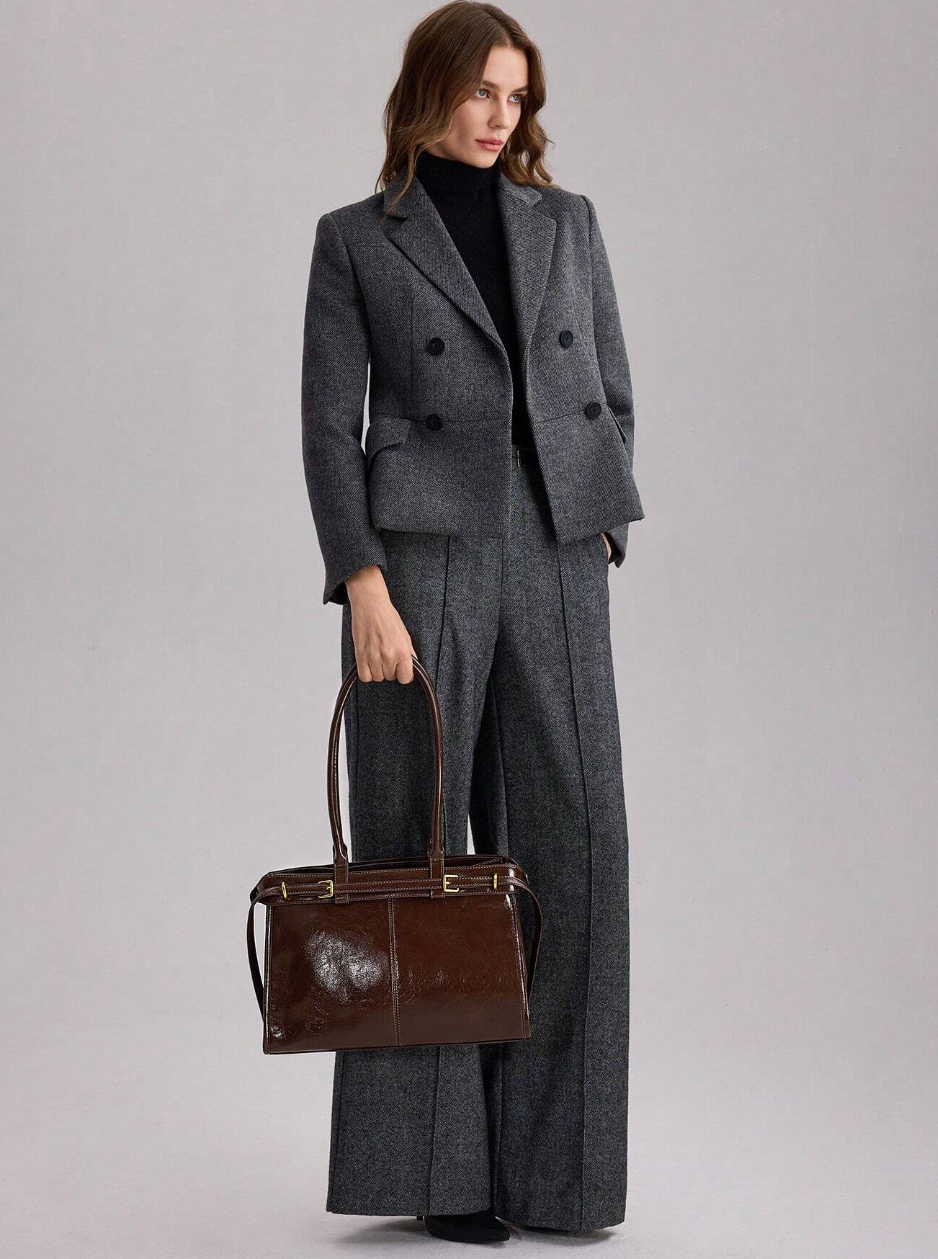 [NEW] Francesca Crocodile-Embossed Leather Handbag – Limited Edition