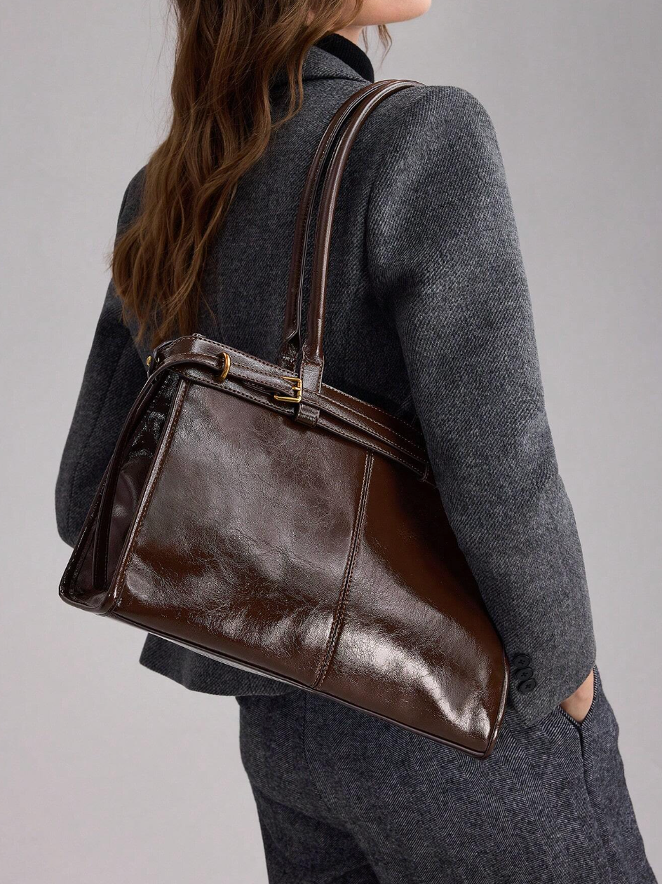[NEW] Francesca Crocodile-Embossed Leather Handbag – Limited Edition