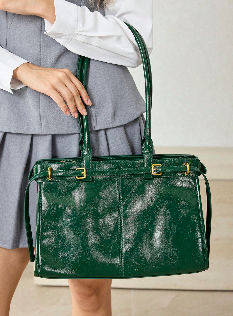 [NEW] Francesca Crocodile-Embossed Leather Handbag – Limited Edition