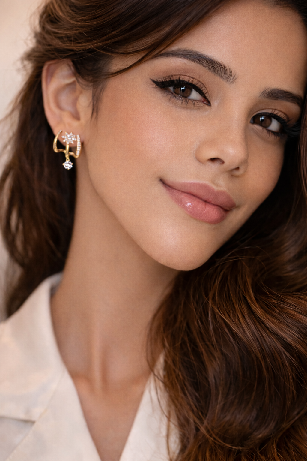 18k Gold-Plated Triple Point Earrings + FREE UK Delivery