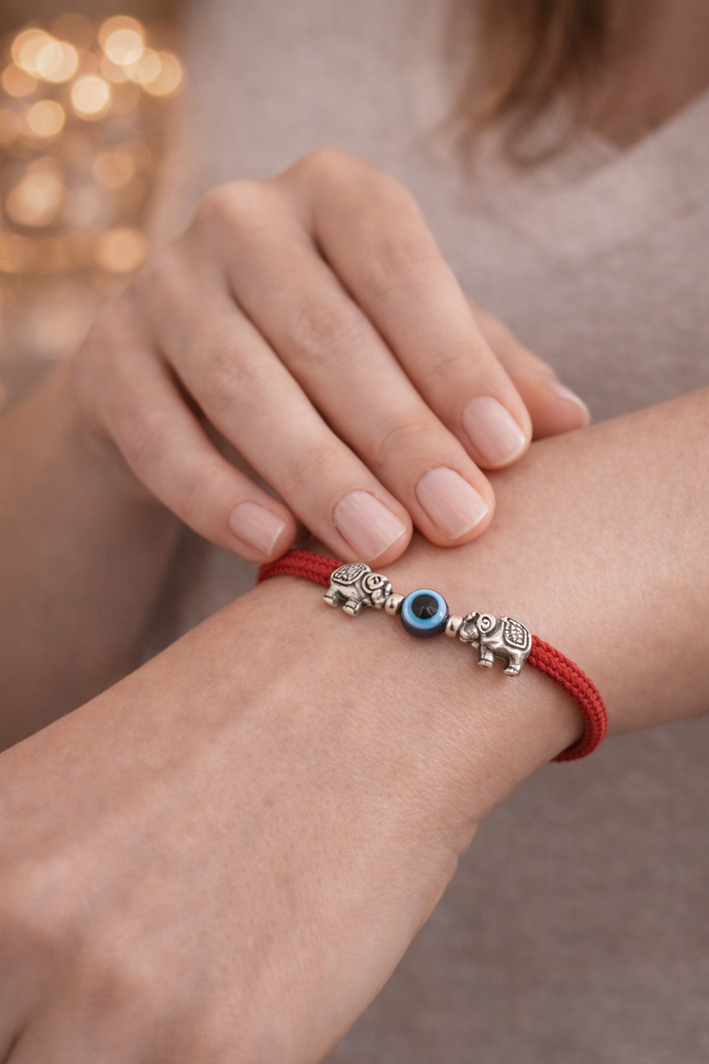 18k Gold-Plated Adjustable Evil Eye Bracelet + FREE UK Delivery
