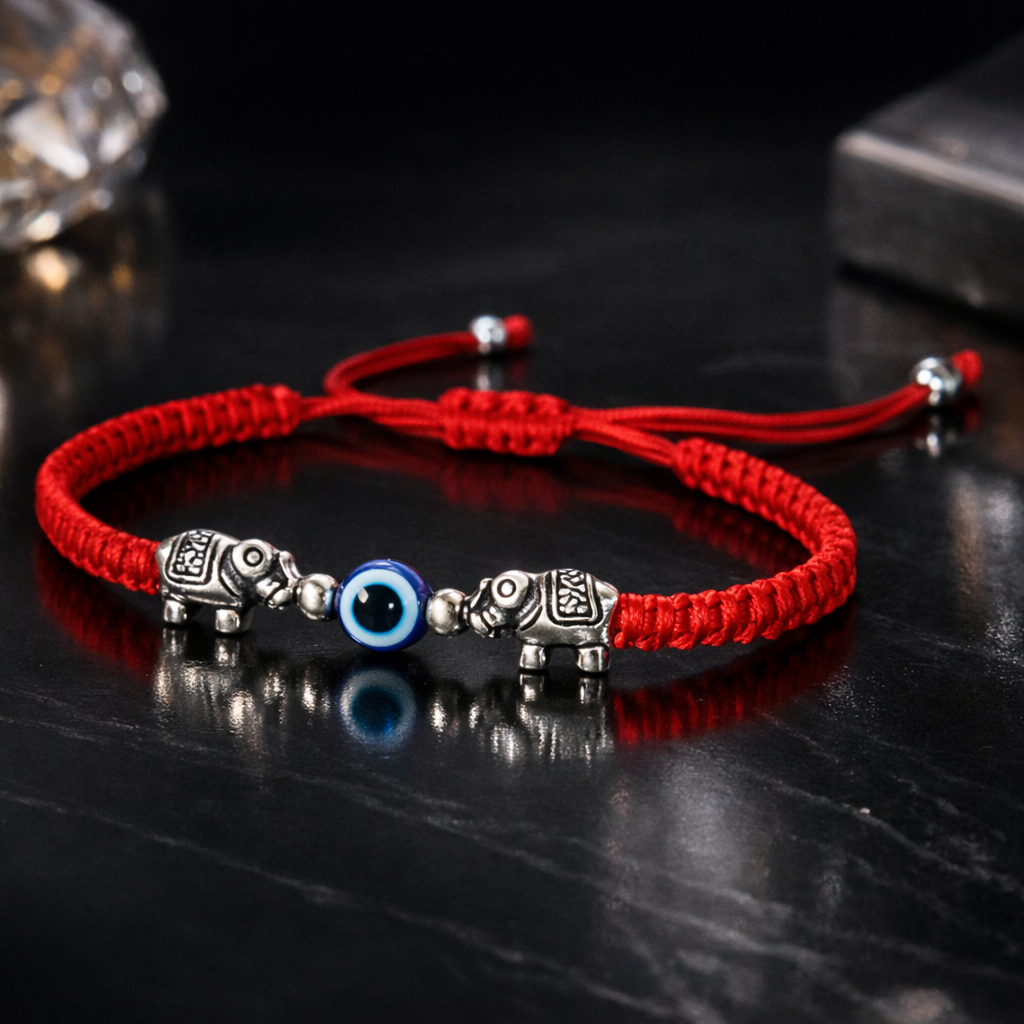 18k Gold-Plated Adjustable Evil Eye Bracelet + FREE UK Delivery