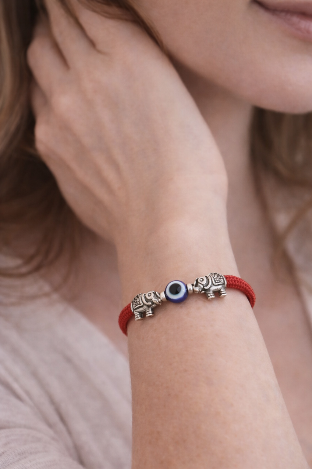 18k Gold-Plated Adjustable Evil Eye Bracelet + FREE UK Delivery