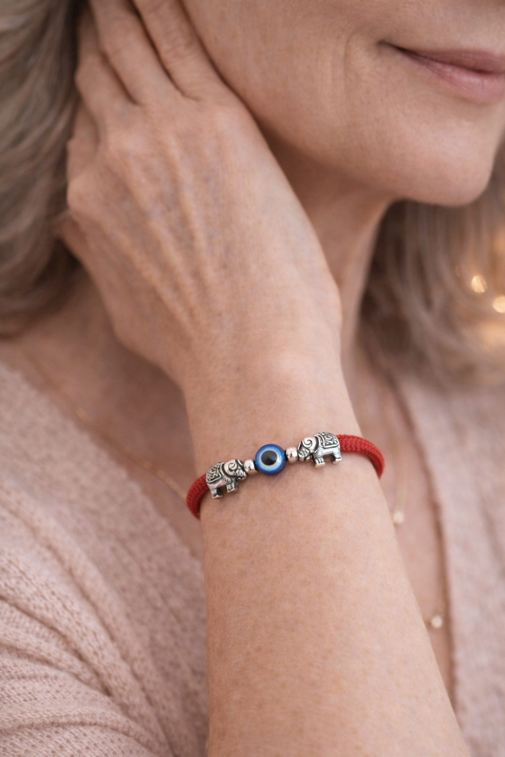 18k Gold-Plated Adjustable Evil Eye Bracelet + FREE UK Delivery