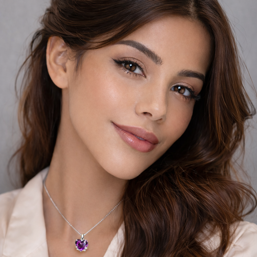 Enchanted Purple Heart Necklace – 18k Gold-Plated + FREE UK Delivery