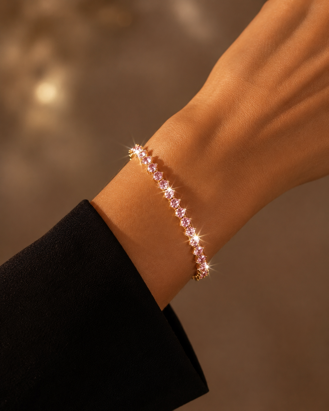 [NEW] Milano Swarovski™ Bangle – Cubic Zirconia – 18k Gold-Plated + FREE UK Delivery