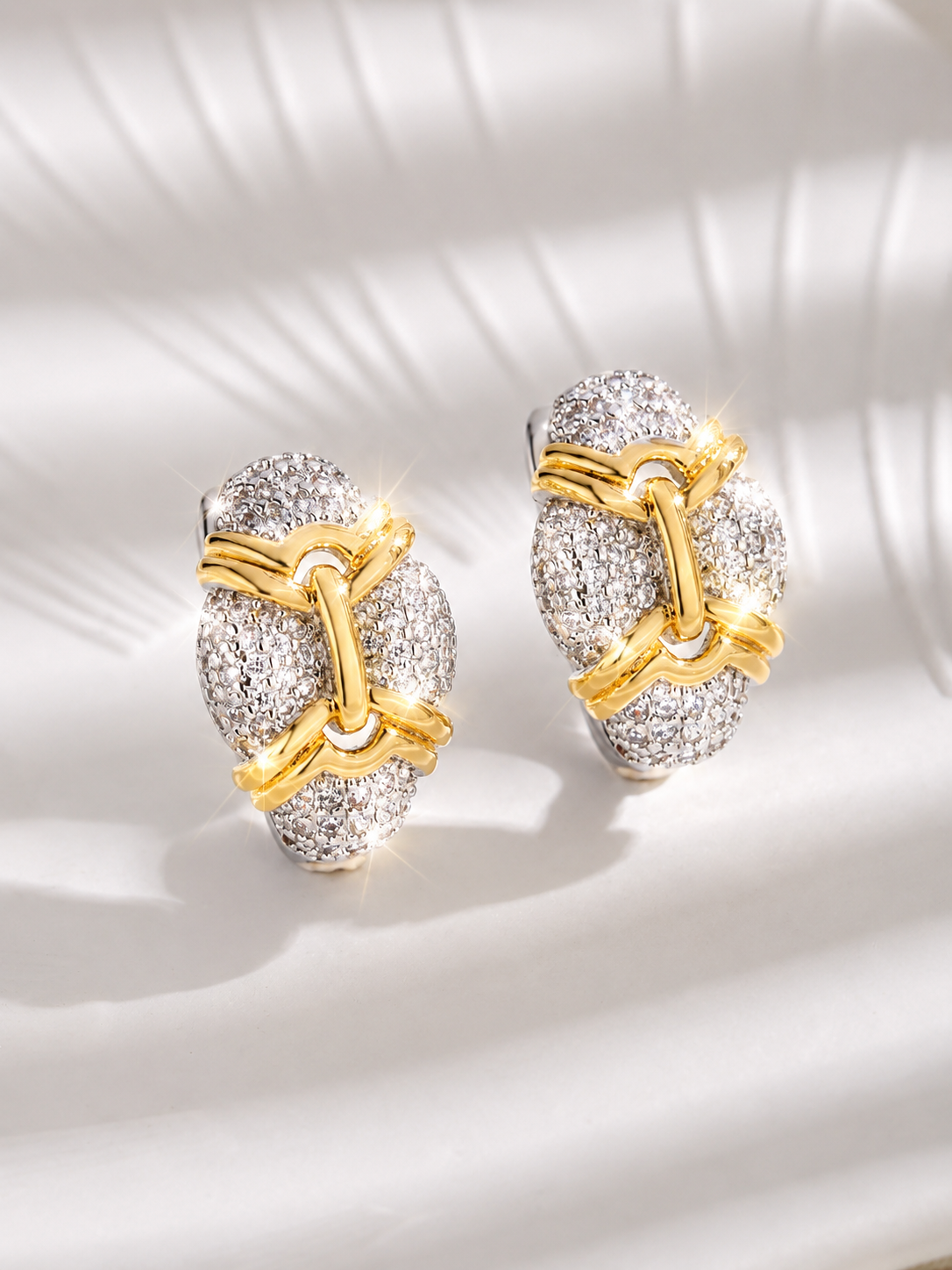 [NEW] Capri Swarovski™ Earrings – Cubic Zirconia – 18k Gold-Plated + FREE UK Delivery