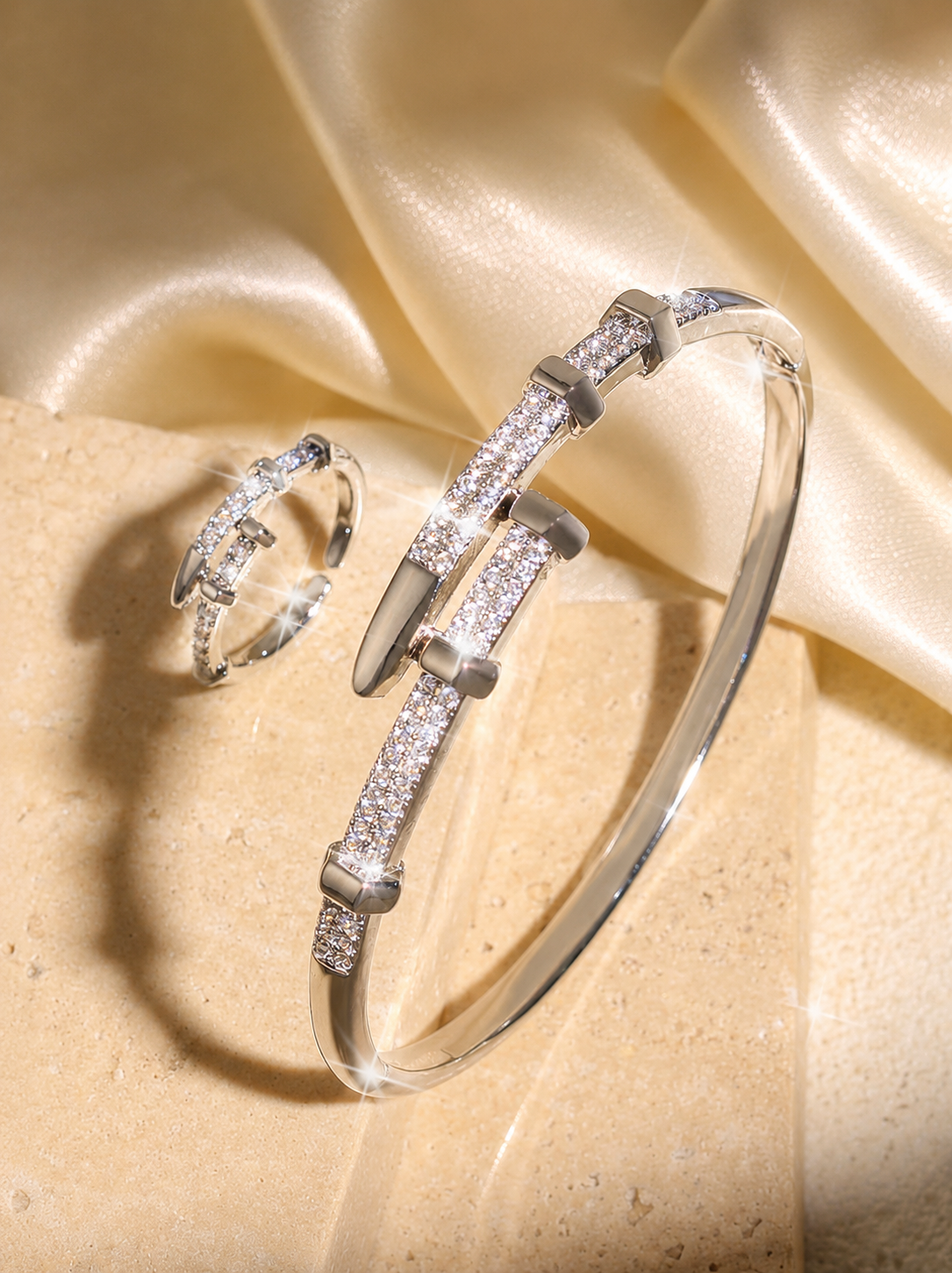 [NEW] Portofino Swarovski™ 2-Piece Jewellery Set – 18k Gold-Plated + FREE UK Delivery