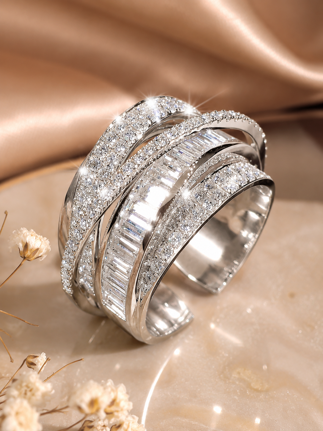 [NEW] Amalfi Swarovski™ Ring – 18k Gold-Plated + FREE UK Delivery