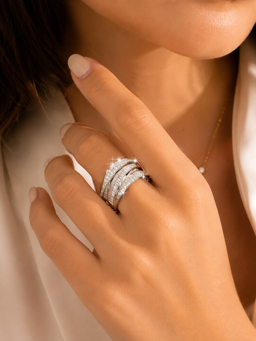 [NEW] Amalfi Swarovski™ Ring – 18k Gold-Plated + FREE UK Delivery