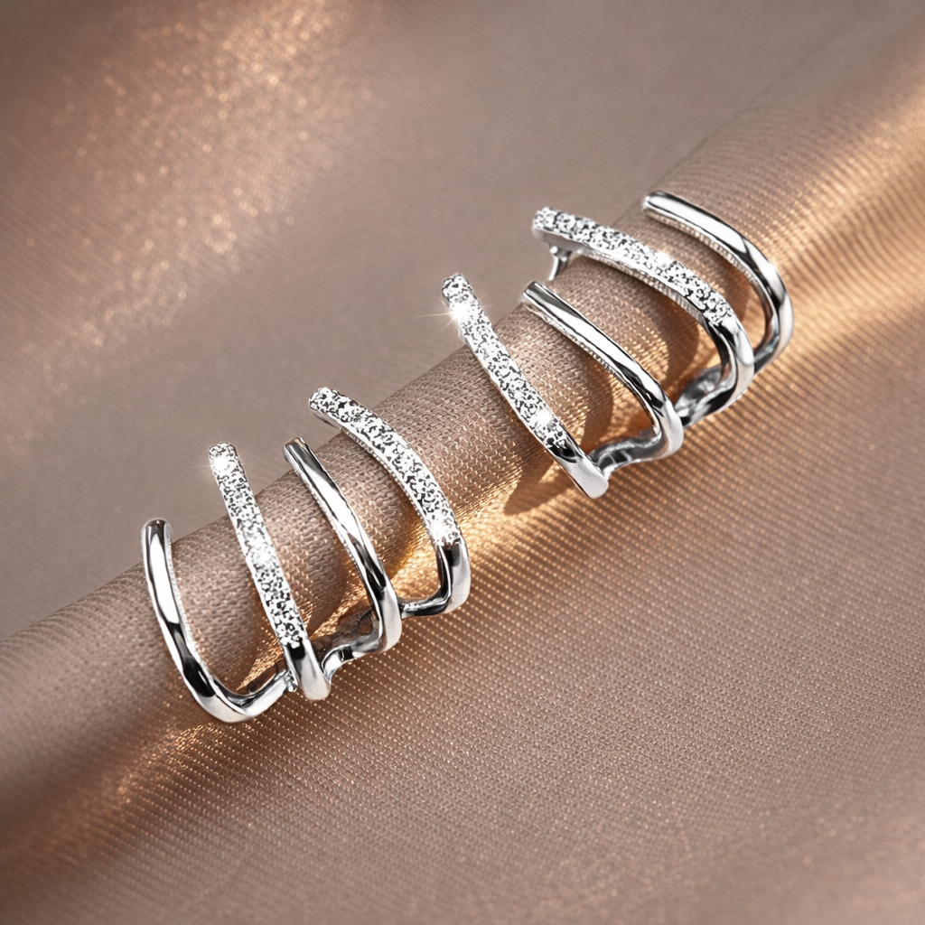 18k Gold-Plated Four-Point™ Earrings + FREE UK Delivery
