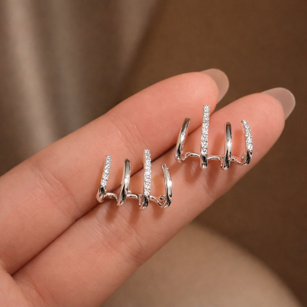 18k Gold-Plated Four-Point™ Earrings + FREE UK Delivery