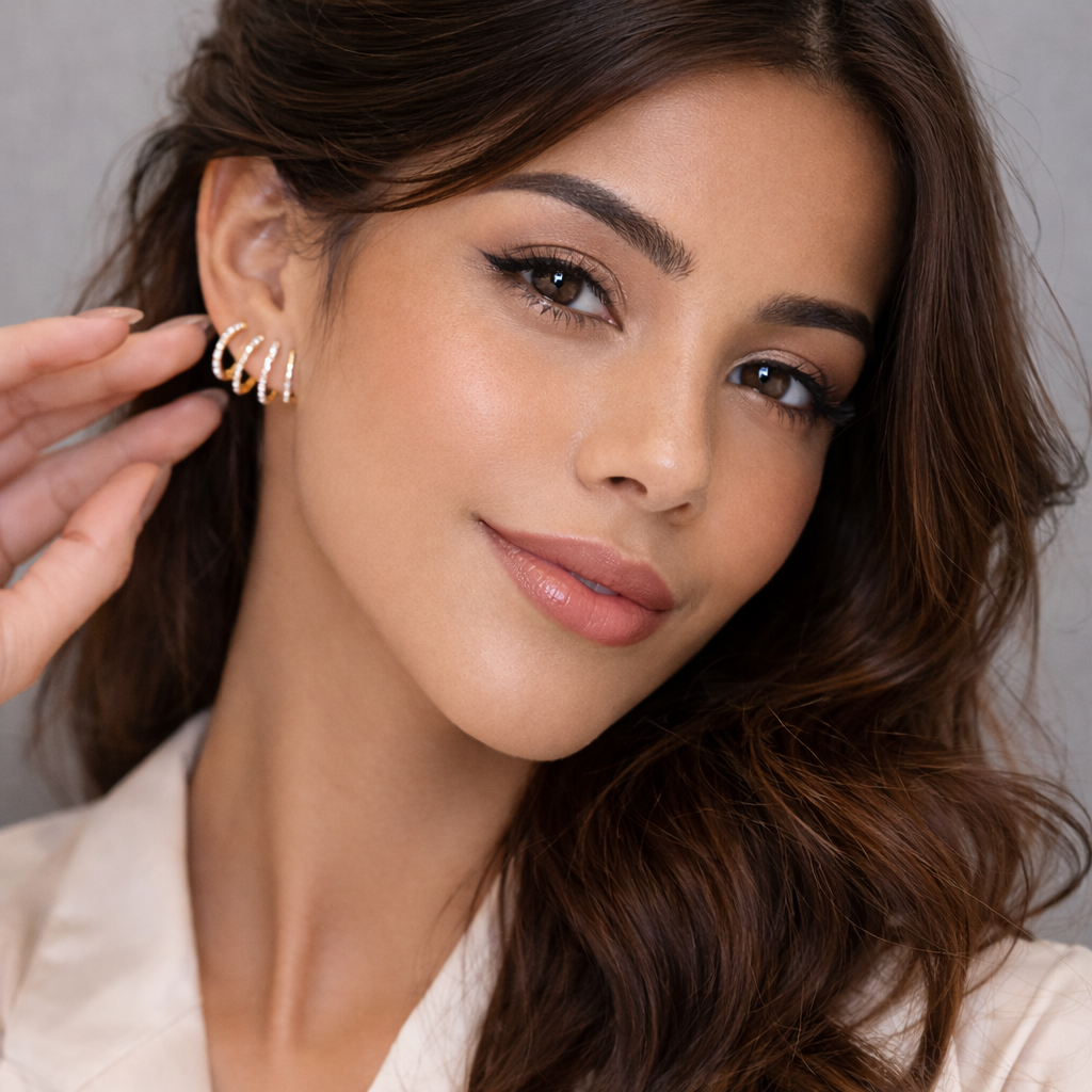 18k Gold-Plated Four-Point™ Earrings + FREE UK Delivery